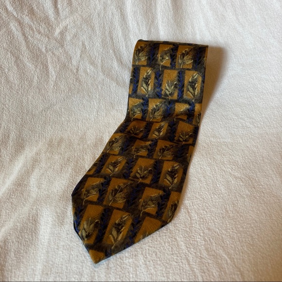 FREE IF BUNDLED Siena Neck Tie Spring Botanical 100% Silk Extra Long OS EUC - Picture 1 of 5